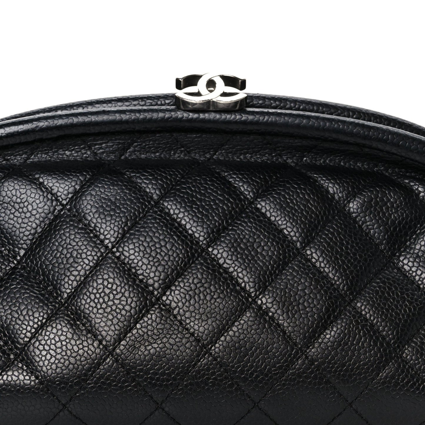 Caviar Quilted Timeless Clutch Black