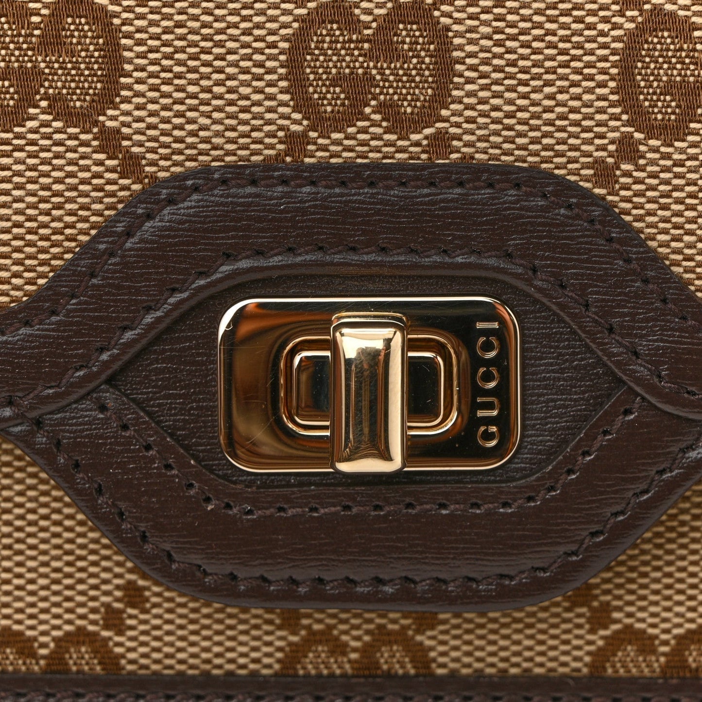 GG Monogram Mini Luce Shoulder Bag Beige Ebony