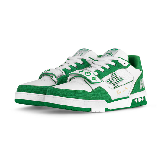 Monogram Green Denim Trainer