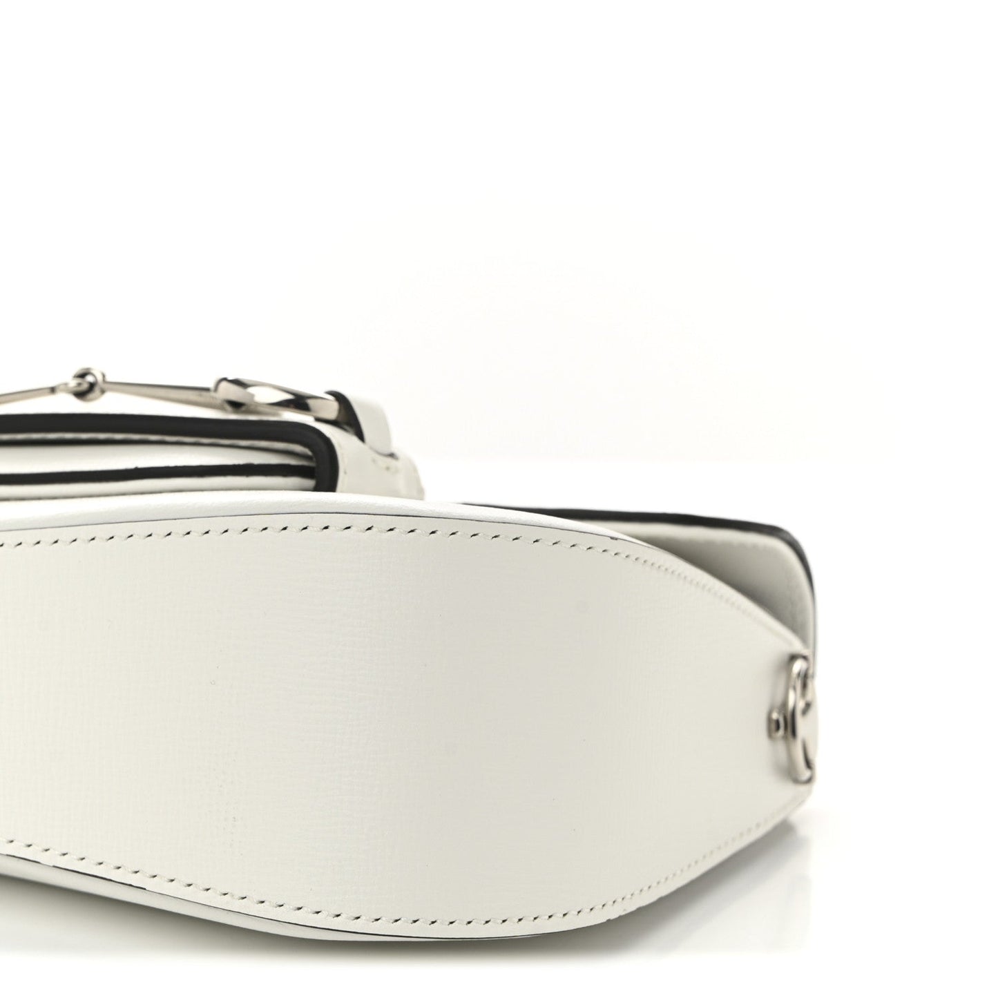 Demetra Mini Horsebit 1955 Asymmetric Shoulder Bag Great White