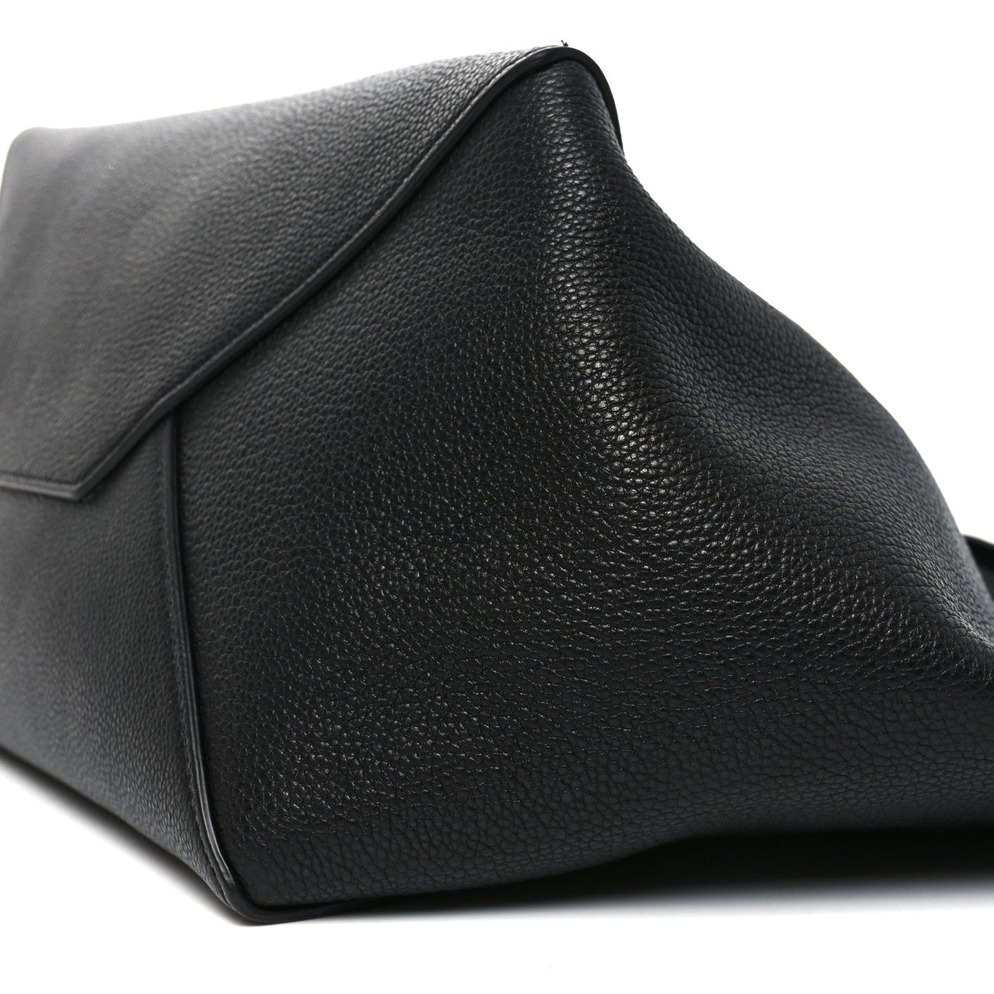 Soft Grained Calfskin Small Belt Cabas Phantom Black