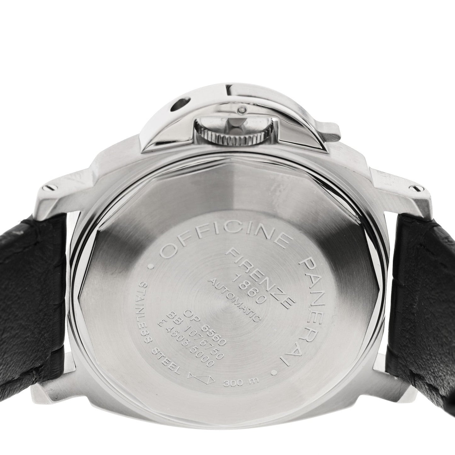 Stainless Steel Alligator 40mm Luminor Marina Automatic Watch Black PAM00048