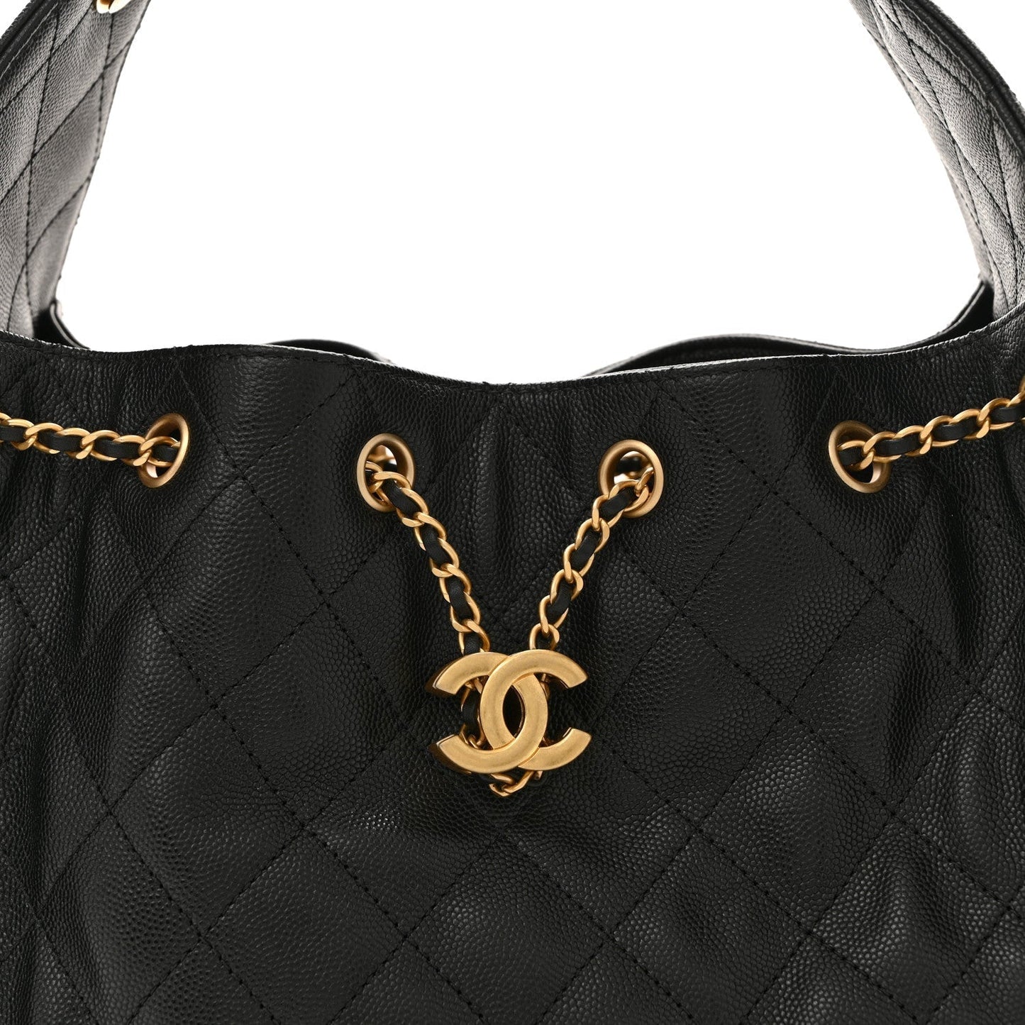 Caviar Quilted Small Chanel 25 Handbag Black