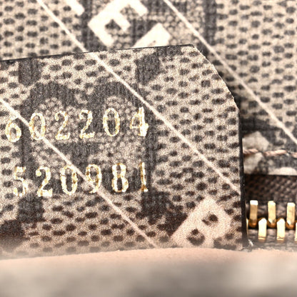 X BALENCIAGA GG Supreme Monogram Logo Print Horsebit 1955 Shoulder Bag Beige Ebony