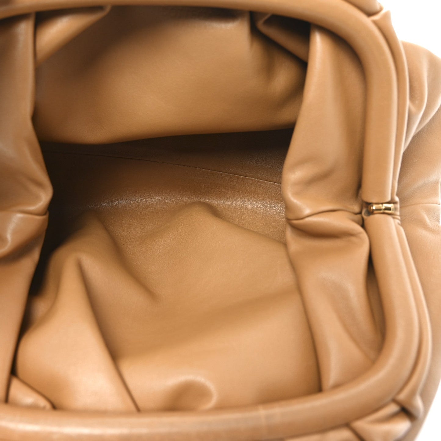 Smooth Butter Calf The Pouch Oversized Clutch Cammello
