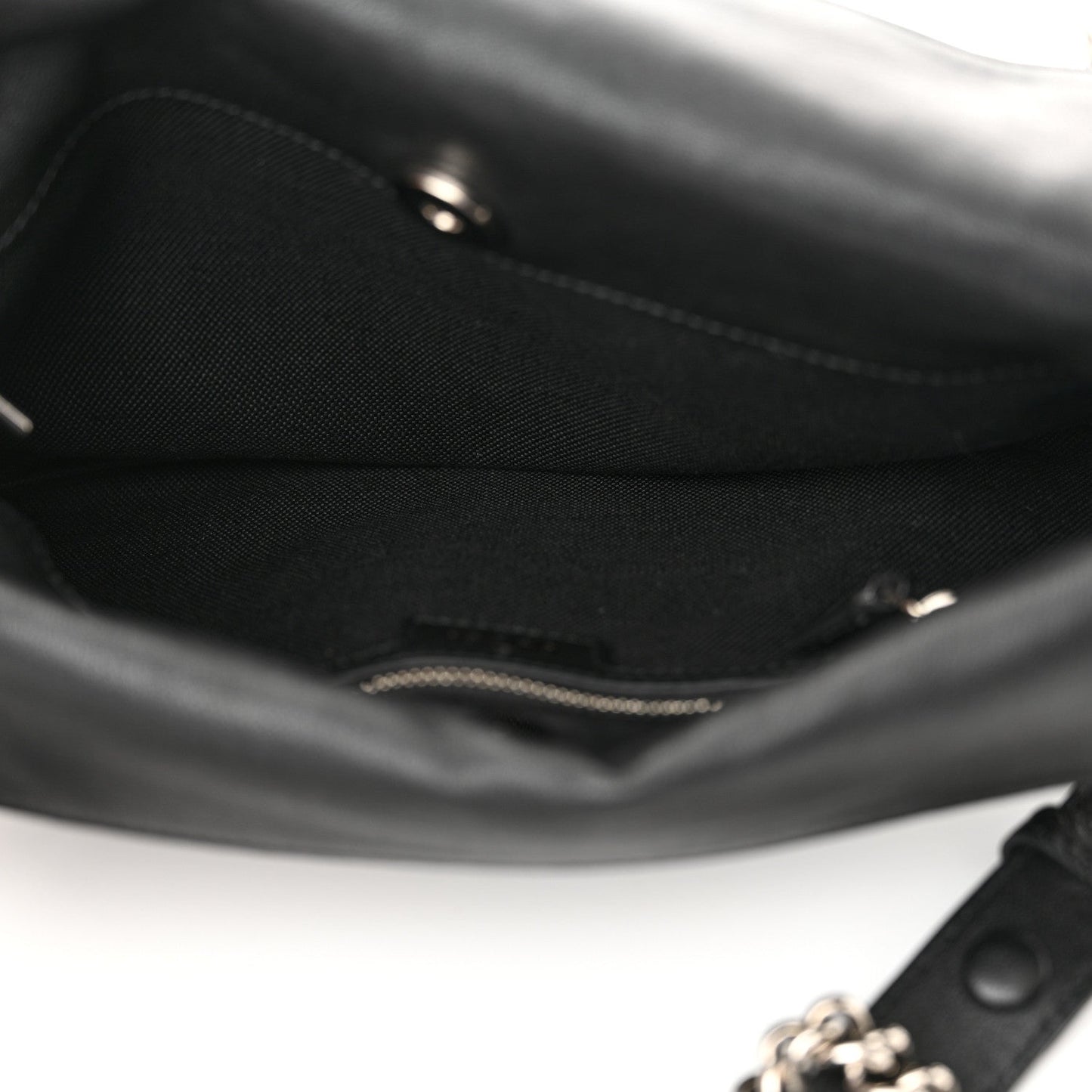 Sakai Be Green Calfskin Diagonal Stitched Small Blondie Tote Black