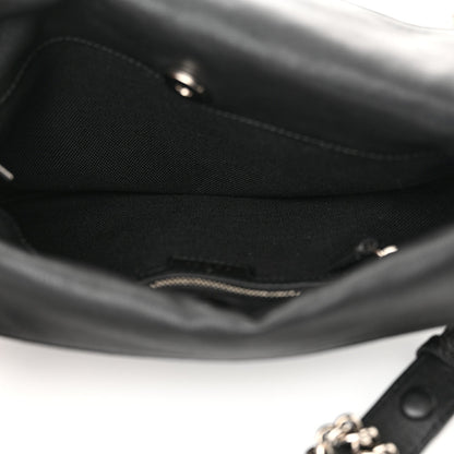 Sakai Be Green Calfskin Diagonal Stitched Small Blondie Tote Black