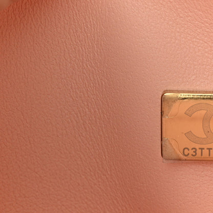 Lambskin Quilted Small Double Flap Light Pink