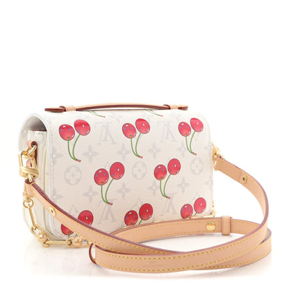 LV X TM Monogram Cerises Pochette Metis East West White
