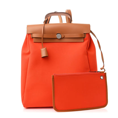 Military Toile Vache Hunter Herbag a Dos Zip Retourne Backpack Orange Mecano Fauve