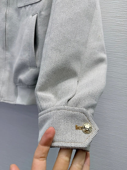 Miu Miu 25 Stand-up Collar Jacket Cotton 304185