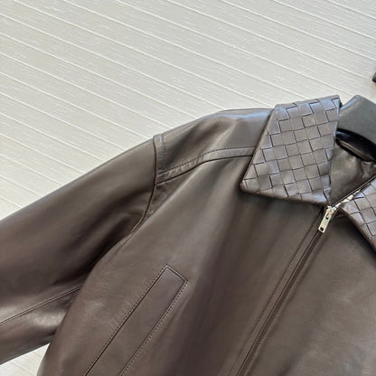BV 25S Jacket in Chocolate Lambskin