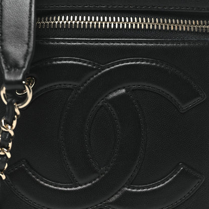 Lambskin Timeless Vanity Cosmetic Case Black