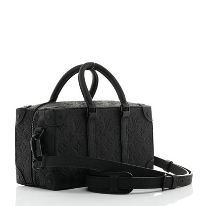 Taurillon Monogram Cartoon LV Friends Speedy Soft Trunk Black