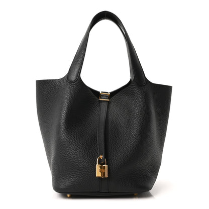 Taurillon Clemence Picotin Lock 22 MM Black