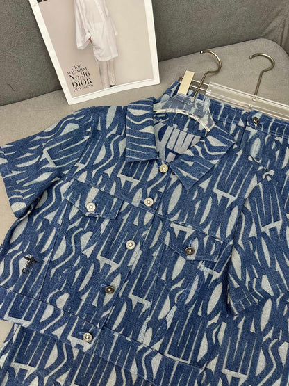 Dior 25C Polo Shirt Mix Long Skirt 228765