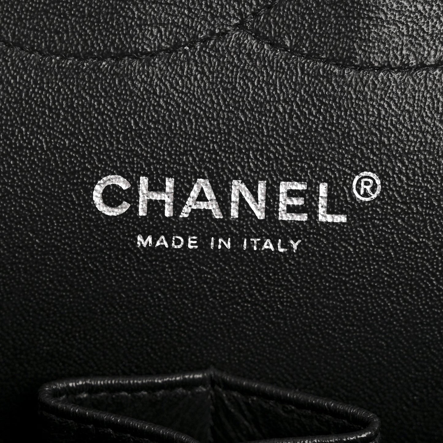 Shiny Crumpled Calfskin Quilted Jumbo Double Flap So Black