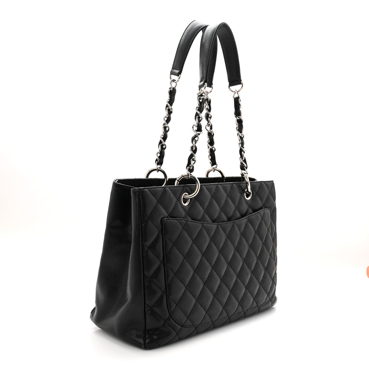 Caviar Quilted Grand Shopping Tote GST Black