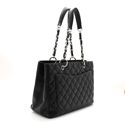 Caviar Quilted Grand Shopping Tote GST Black