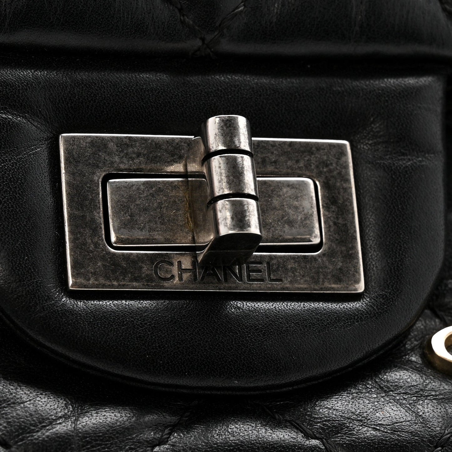 Aged Calfskin Lucky Charms 2.55 Reissue 225 Flap Black