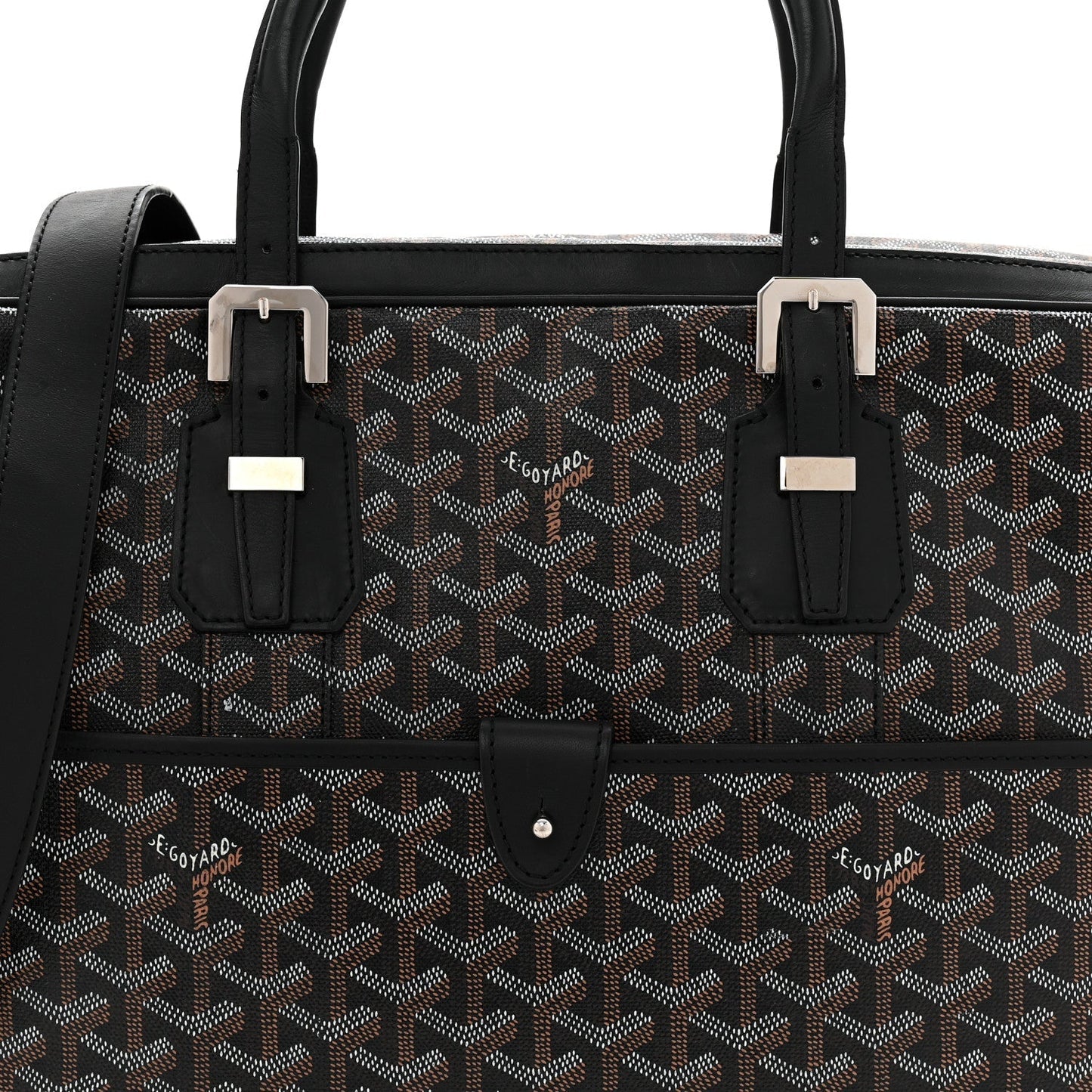 Goyardine Ambassade MM Briefcase Black