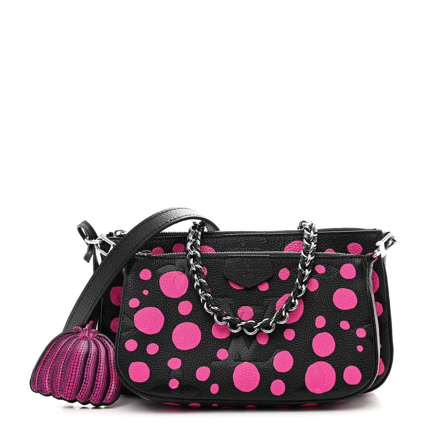 LV X YK Empreinte Multi Pochette Accessories Black Fuchsia
