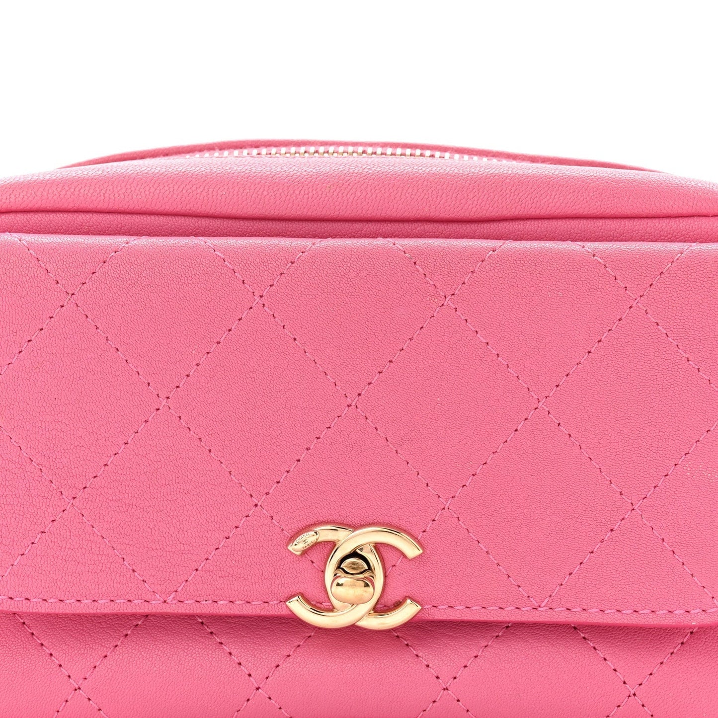 Goatksin Quilted Casual Trip Waist Bag Pink
