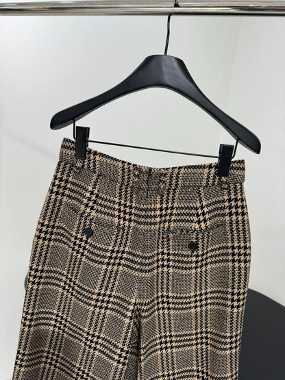 YSL 25S STRIPED STRAIGHT-LEG PANTS STYLE 228