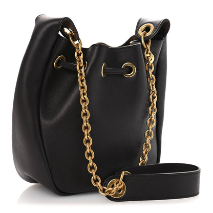 Calfskin Cassandre Supple Bucket Bag Black