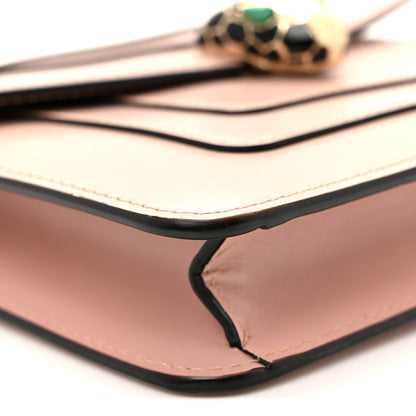 Calfskin Small Serpenti Forever Snake Strap Crossbody Bag Light Pink