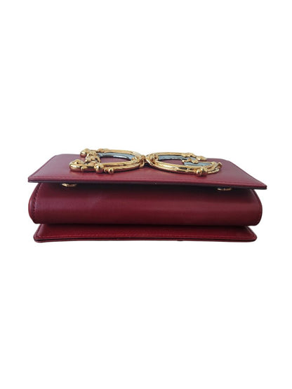 Dolce & Gabbana Red Small DG Girls Crossbody Leather Bag