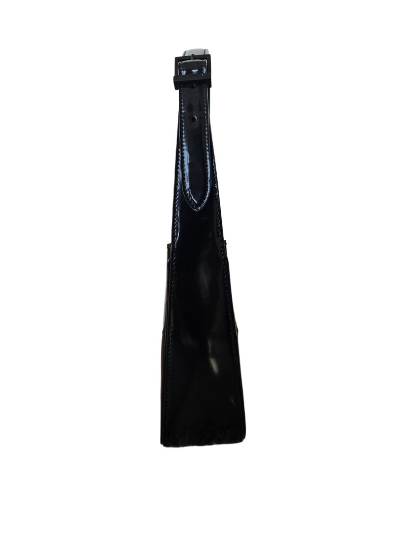 Saint Laurent Black Le 5 A 7 Hobo Patent Leather Bag
