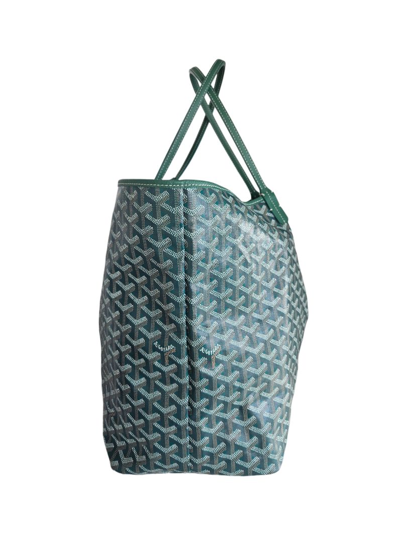 Goyard Green Goyardine Coated Canvas and Leather Saint Louis GM Tote Bag