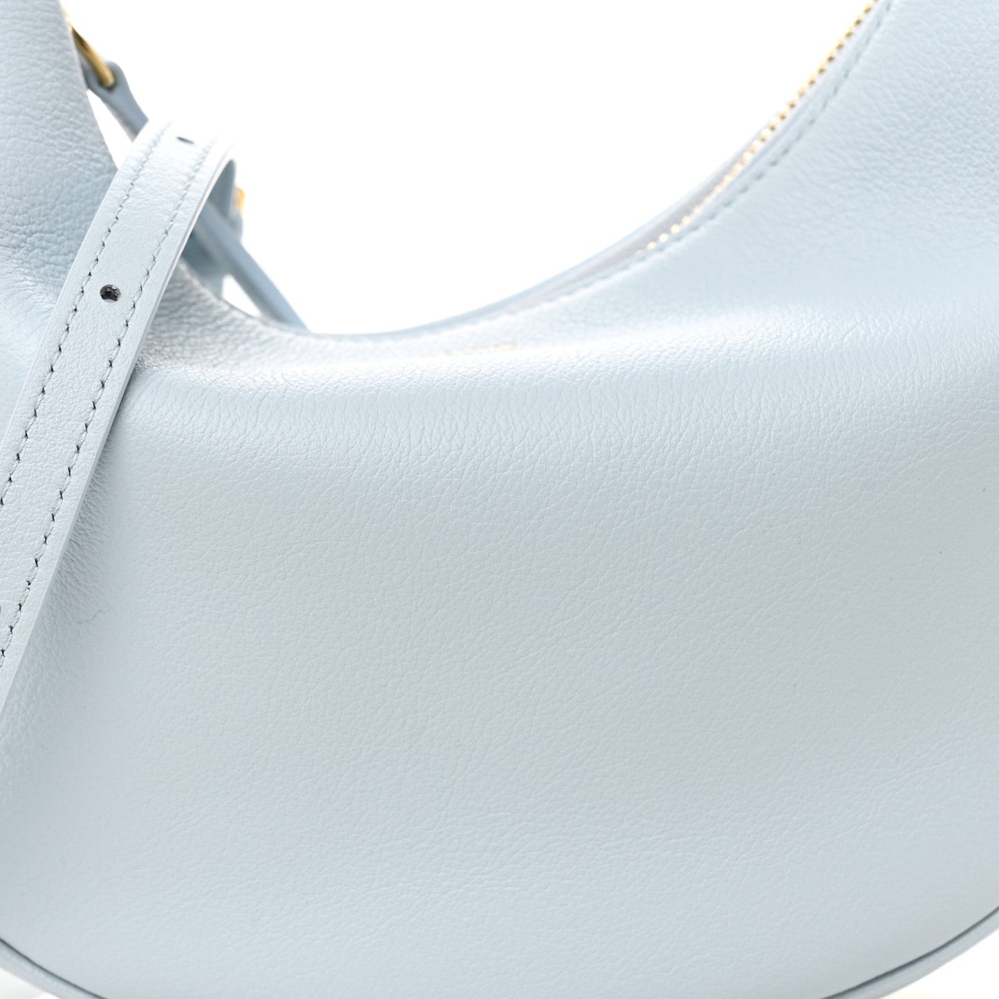 Supple Grained Calfskin Teen Lulu Shoulder Bag Glacier