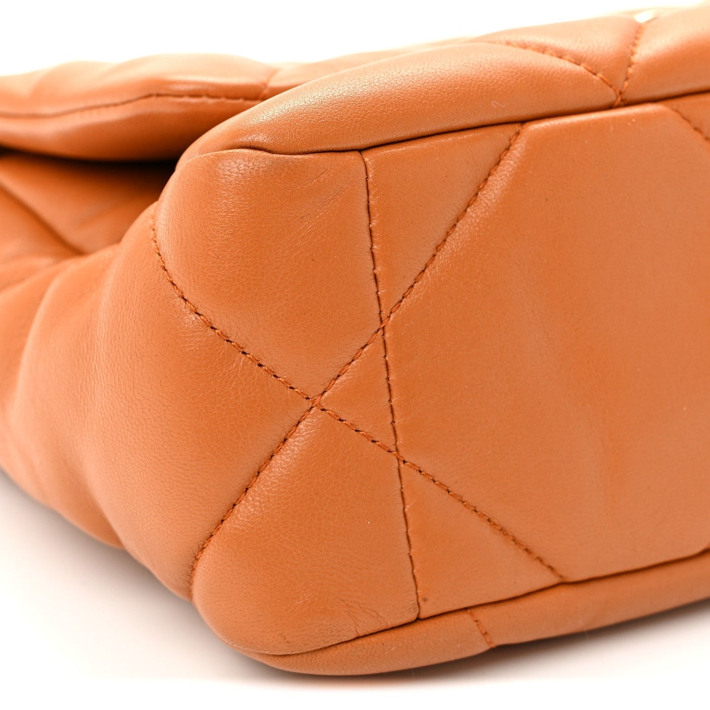 Lambskin Quilted Medium Chanel 19 Flap Light Brown