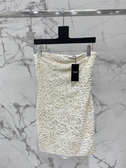 YSL 25S BARE-SHOULDER DRESS STYLE 130