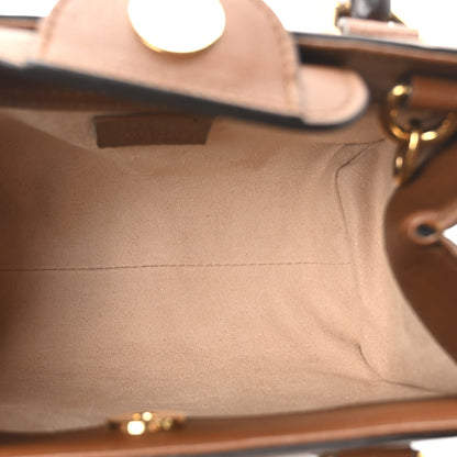 Wonka Grain Calfskin Mini Diana Tote Bag Cuir Yellow Fluo