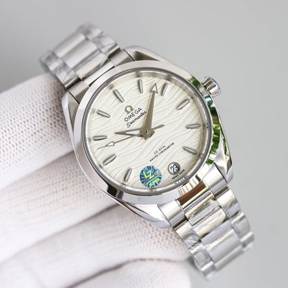AQUA TERRA 150M CO-AXIAL 34MM STAINLESS STEEL CREAM DIAL