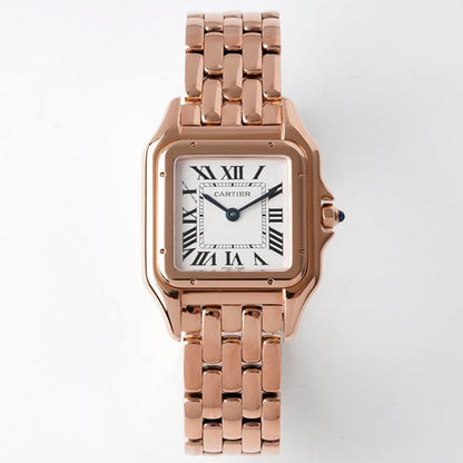 PANTHERE 27MM PINK GOLD WHITE DIAL