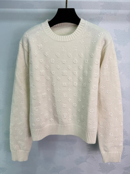 LV 25FW All-Over Print Sweater Cashmere 297069