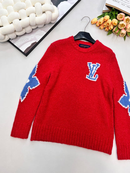 LV Jacquard Four-Leaf Clover Wool Knit Sweater 799494