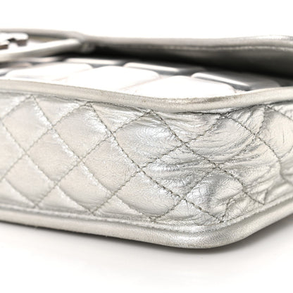 Vinyl Large Ice Cube Flap Silver