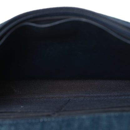 Denim Quilted Chanel 19 Wallet On Chain WOC Blue