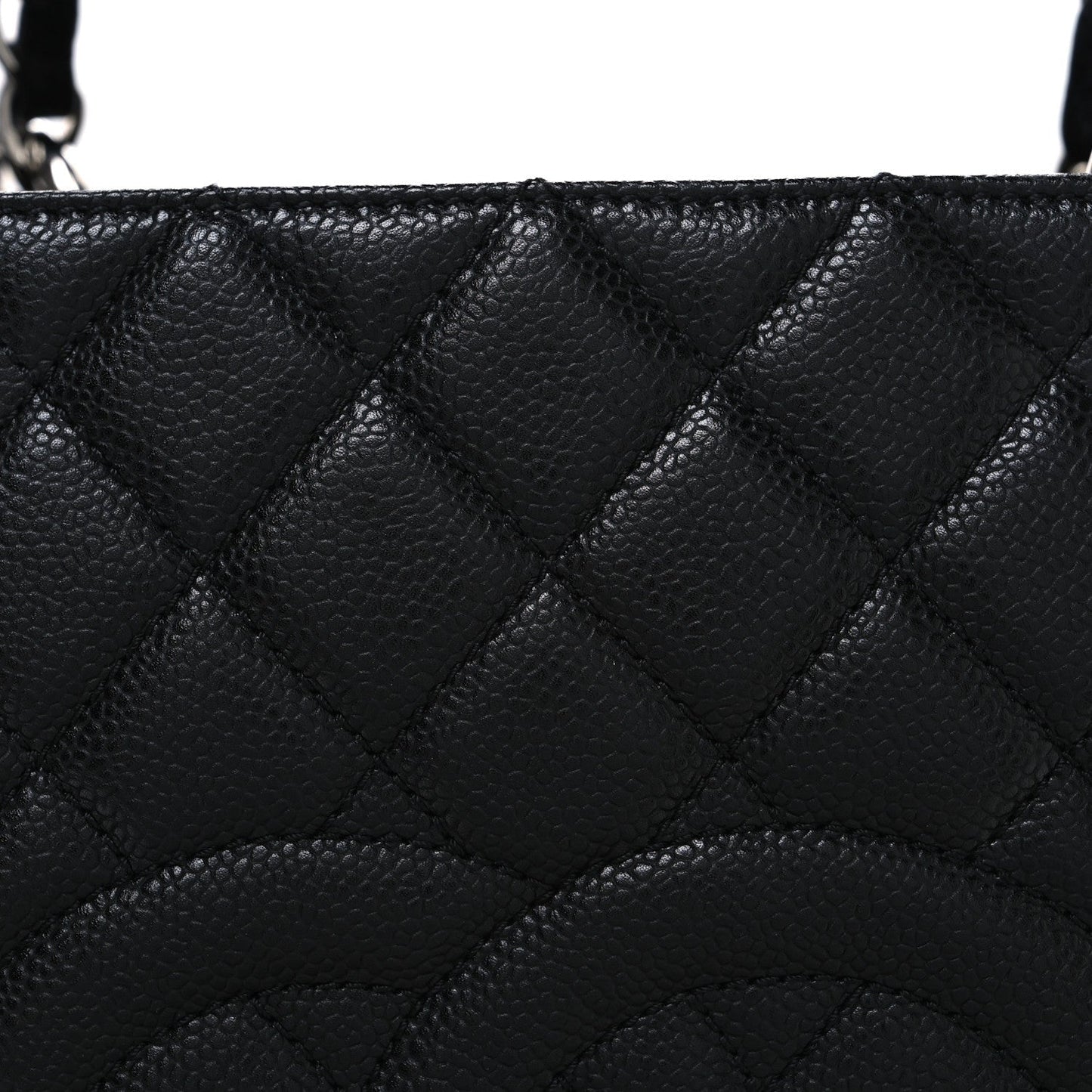 Caviar Quilted Grand Shopping Tote GST Black