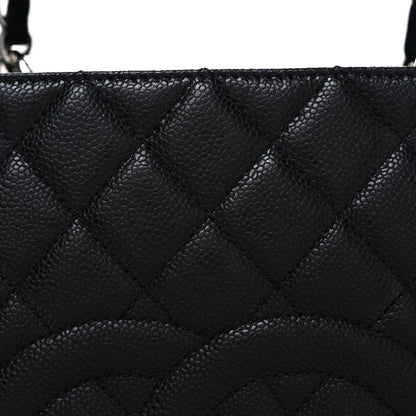 Caviar Quilted Grand Shopping Tote GST Black