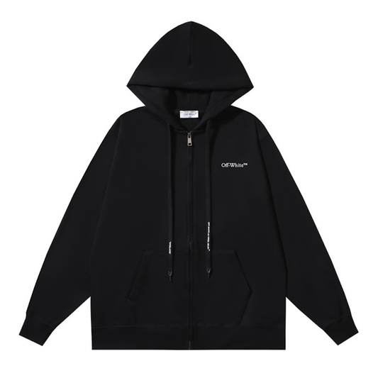 Off-W Monogram Zip Hoodie