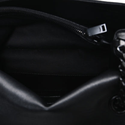 Grain De Poudre Medium West Hollywood Monogram Fold-Over Bag Black