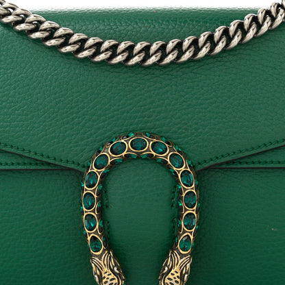 Pebbled Calfskin Small Dionysus Shoulder Bag Emerald