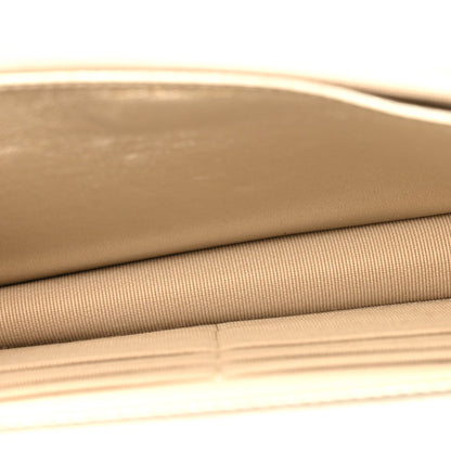 Gradient Metallic Lambskin Quilted Like A Wallet Wallet On Chain WOC Gold Pink
