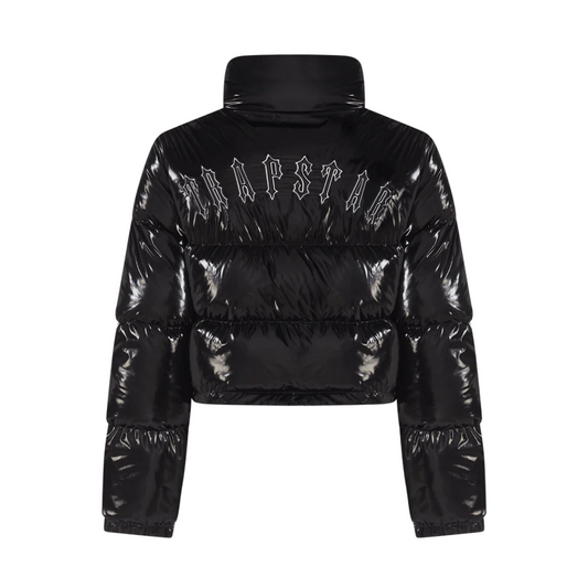 Women Decoded Hooded Shiny Black Jacket
